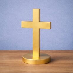NFC Asztali kereszt szobor - Arany színben