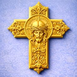 NFC Kereszt fali dombormű 01 - Arany színben