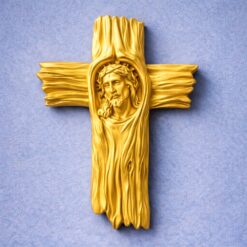 NFC Kereszt fali dombormű 02 - Arany színben