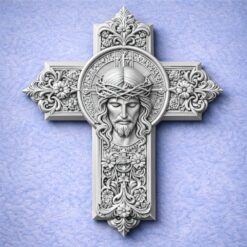 NFC Kereszt fali dombormű 01 - Ezüst színben