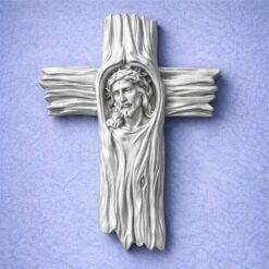 NFC Kereszt fali dombormű 02 - Ezüst színben