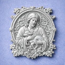 NFC Jézus fali dombormű 01 - Ezüst színben
