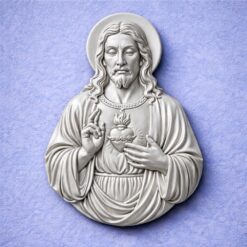 NFC Jézus fali dombormű 02 - Ezüst színben